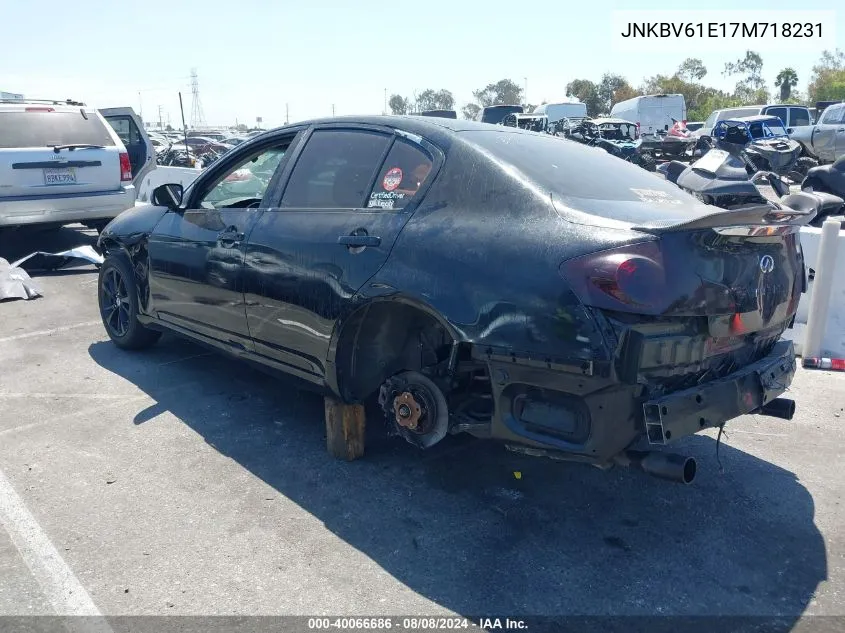 2007 Infiniti G35 VIN: JNKBV61E17M718231 Lot: 40066686