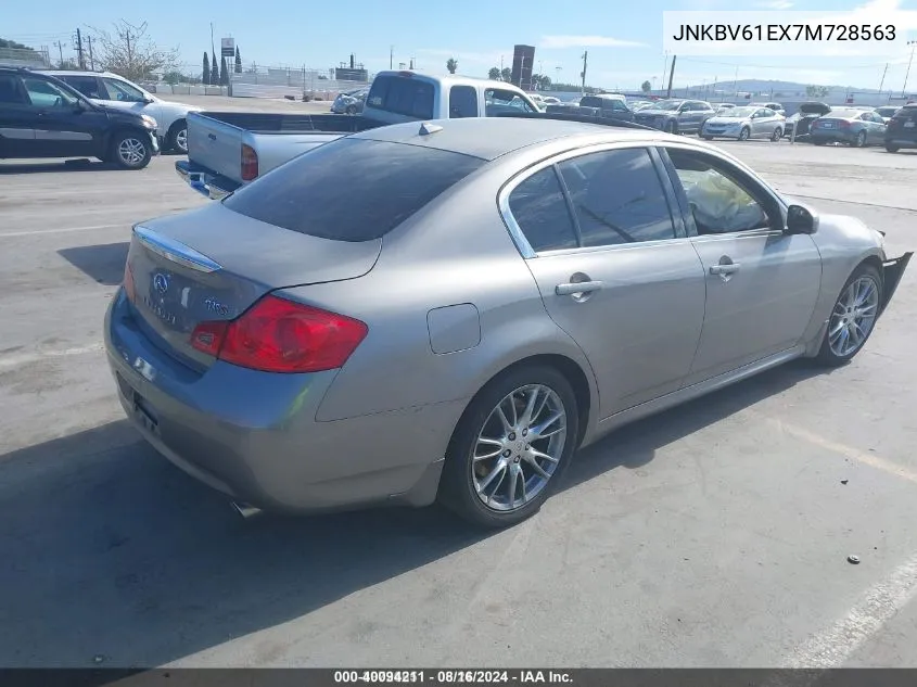 2007 Infiniti G35 Sport VIN: JNKBV61EX7M728563 Lot: 40094211