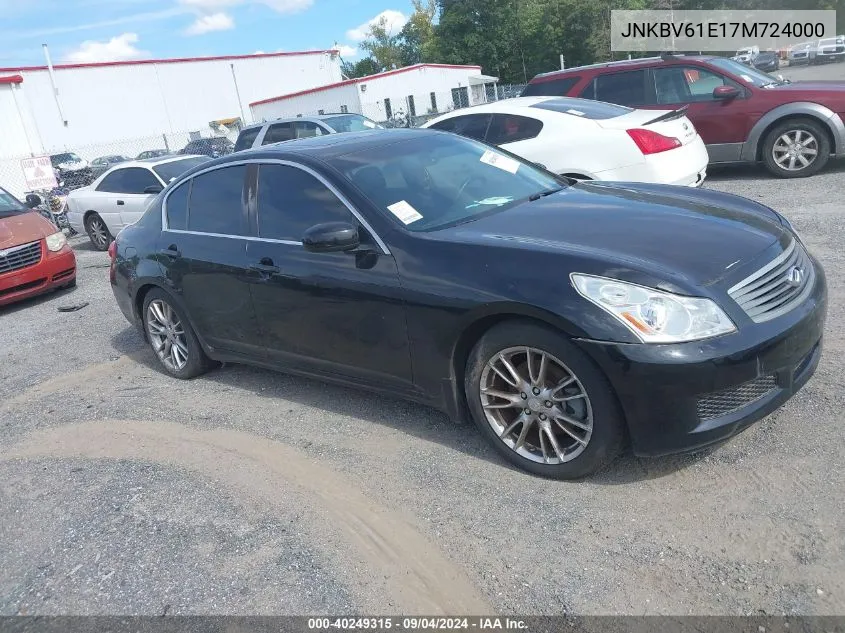 2007 Infiniti G35 Journey VIN: JNKBV61E17M724000 Lot: 40249315