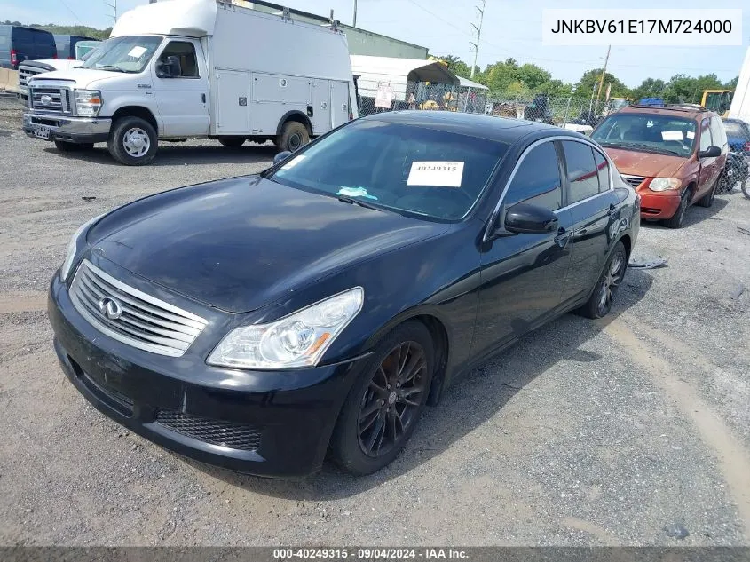 2007 Infiniti G35 Journey VIN: JNKBV61E17M724000 Lot: 40249315