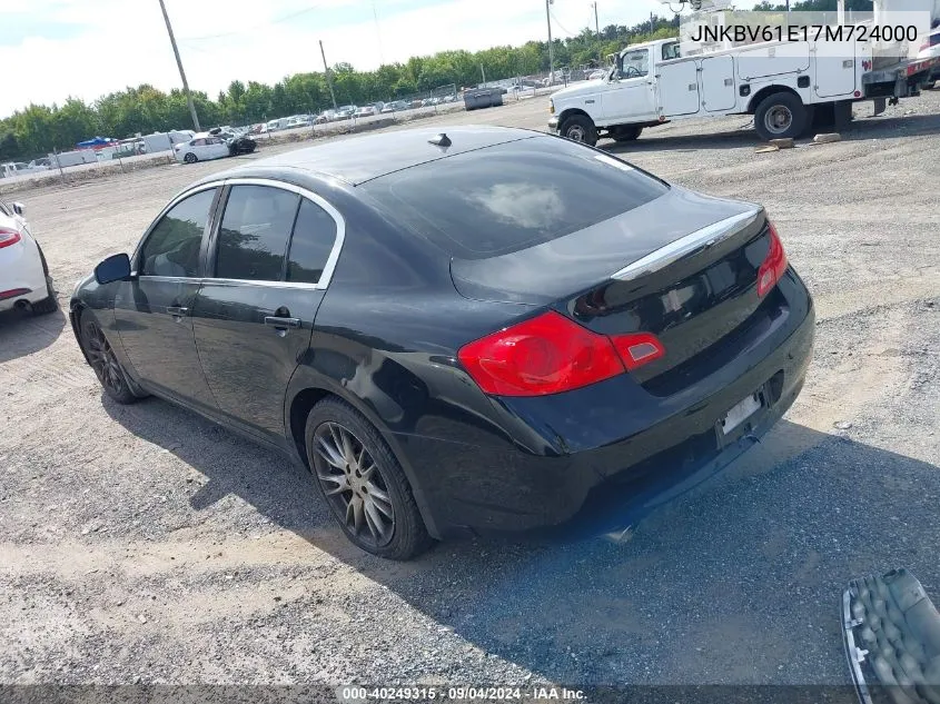 2007 Infiniti G35 Journey VIN: JNKBV61E17M724000 Lot: 40249315