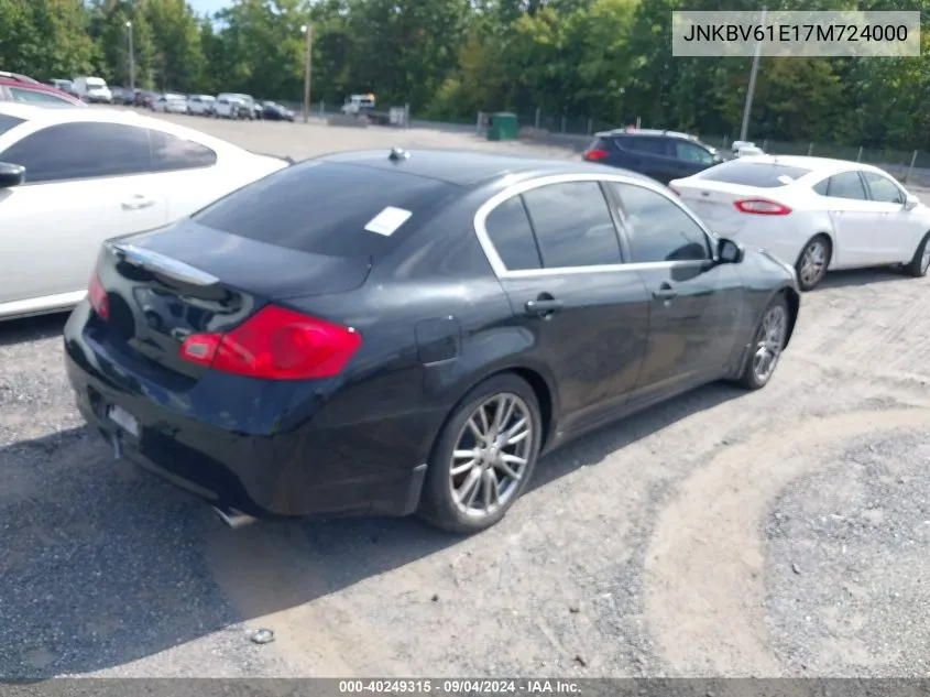 2007 Infiniti G35 Journey VIN: JNKBV61E17M724000 Lot: 40249315