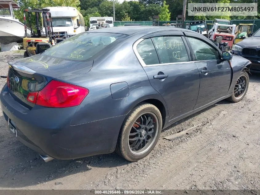 2007 Infiniti G35X VIN: JNKBV61F27M805497 Lot: 40295446