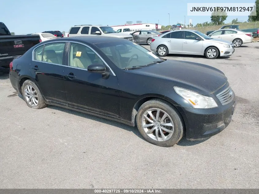 2007 Infiniti G35X VIN: JNKBV61F97M812947 Lot: 40297725