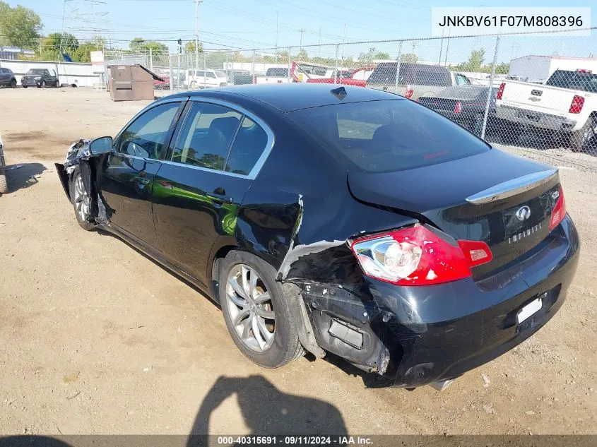 2007 Infiniti G35X VIN: JNKBV61F07M808396 Lot: 40315691