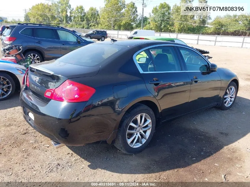 2007 Infiniti G35X VIN: JNKBV61F07M808396 Lot: 40315691