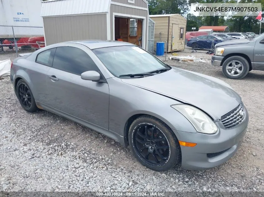 2007 Infiniti G35 VIN: JNKCV54E87M907503 Lot: 40330824