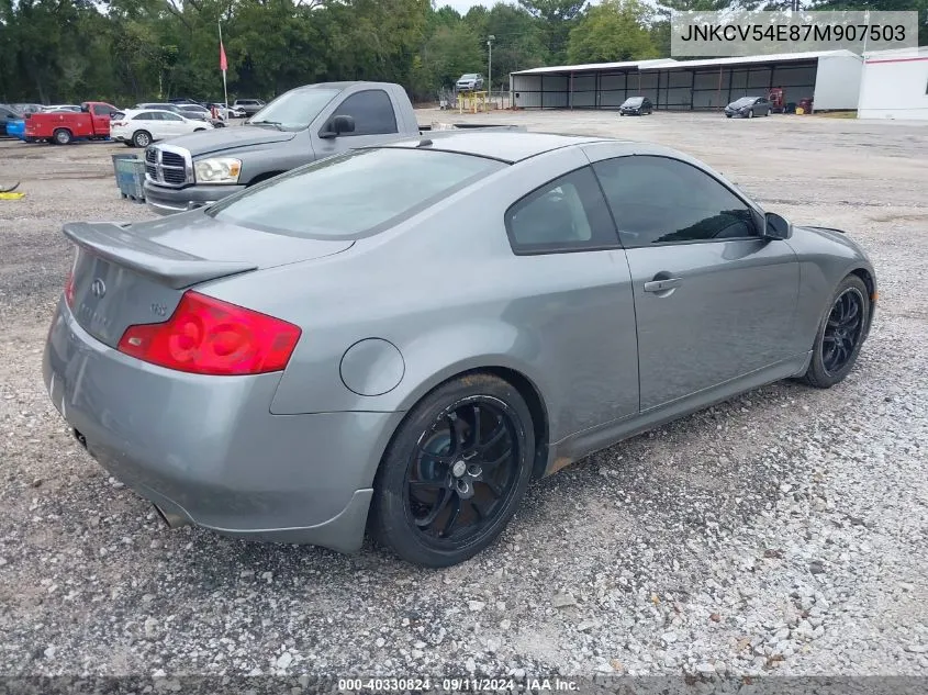 2007 Infiniti G35 VIN: JNKCV54E87M907503 Lot: 40330824