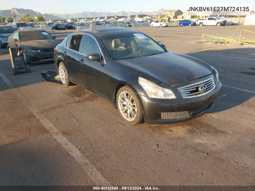 2007 Infiniti G35 Journey VIN: JNKBV61E27M724135 Lot: 40332540