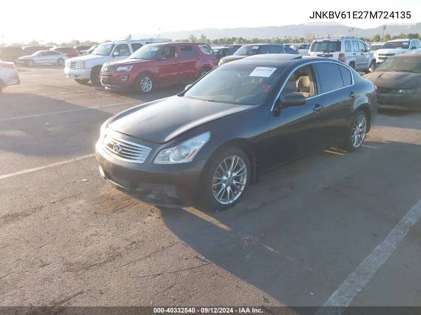 2007 Infiniti G35 Journey VIN: JNKBV61E27M724135 Lot: 40332540