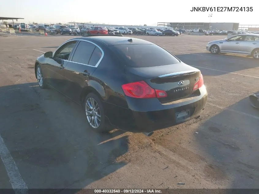 2007 Infiniti G35 Journey VIN: JNKBV61E27M724135 Lot: 40332540