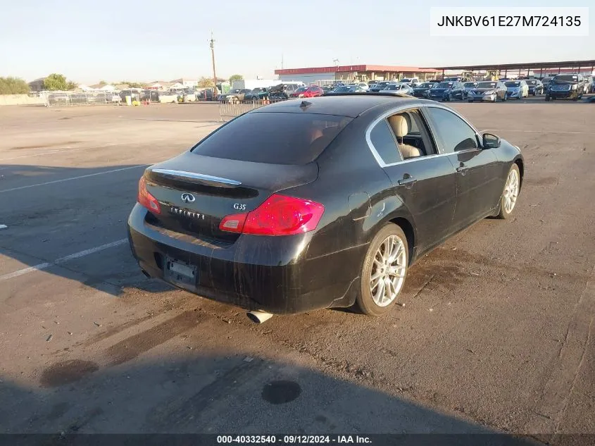 2007 Infiniti G35 Journey VIN: JNKBV61E27M724135 Lot: 40332540