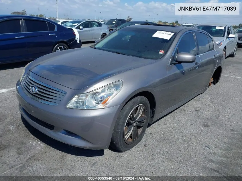 JNKBV61E47M717039 2007 Infiniti G35 Sport W/6-Speed Manual