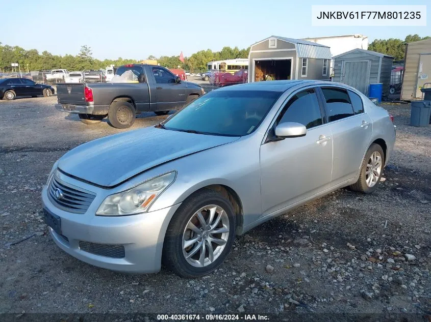 2007 Infiniti G35X G35X VIN: JNKBV61F77M801235 Lot: 40361674