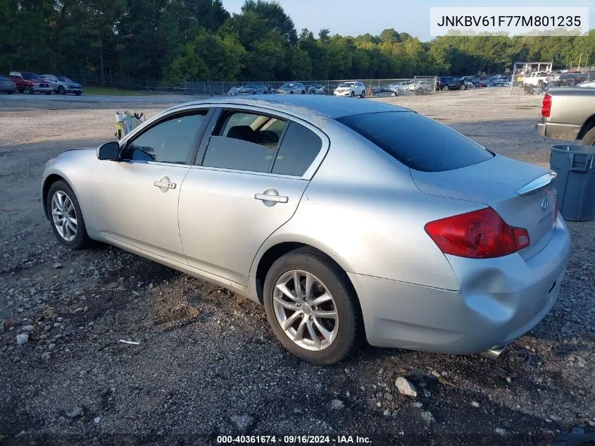 2007 Infiniti G35X G35X VIN: JNKBV61F77M801235 Lot: 40361674