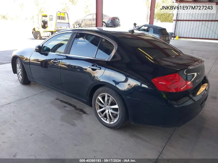 2007 Infiniti G35 Journey VIN: JNKBV61E97M727243 Lot: 40380193