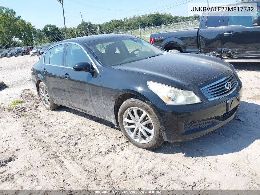 2007 Infiniti G35X VIN: JNKBV61F27M817732 Lot: 40398799