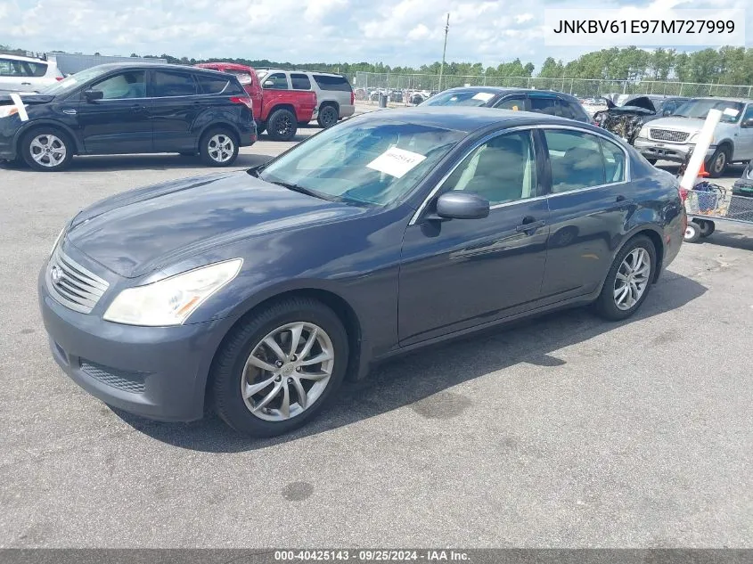 2007 Infiniti G35 VIN: JNKBV61E97M727999 Lot: 40425143