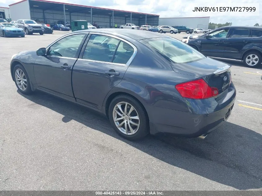 2007 Infiniti G35 VIN: JNKBV61E97M727999 Lot: 40425143