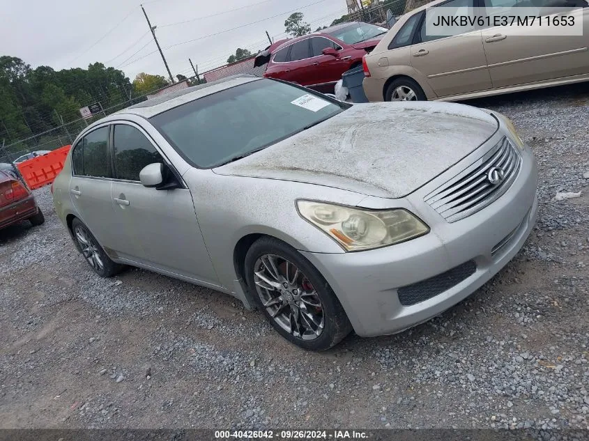 2007 Infiniti G35 VIN: JNKBV61E37M711653 Lot: 40426042