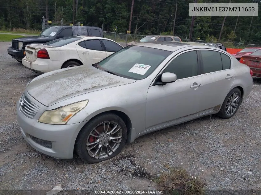 2007 Infiniti G35 VIN: JNKBV61E37M711653 Lot: 40426042