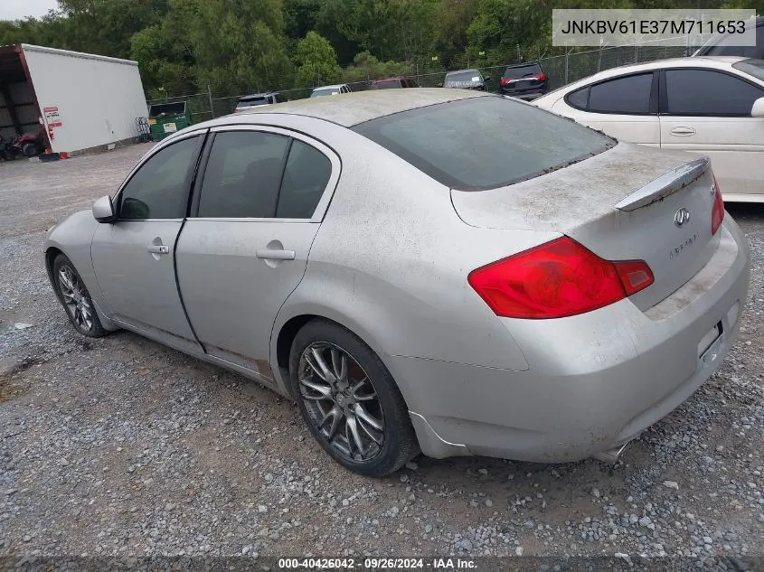 2007 Infiniti G35 VIN: JNKBV61E37M711653 Lot: 40426042