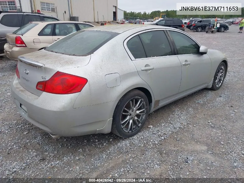 2007 Infiniti G35 VIN: JNKBV61E37M711653 Lot: 40426042