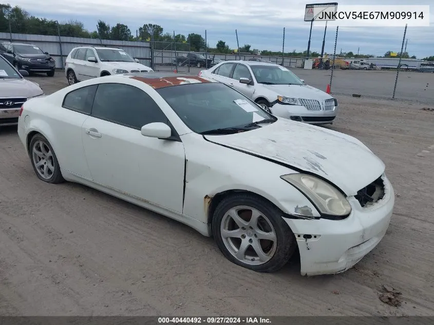 2007 Infiniti G35 VIN: JNKCV54E67M909914 Lot: 40440492