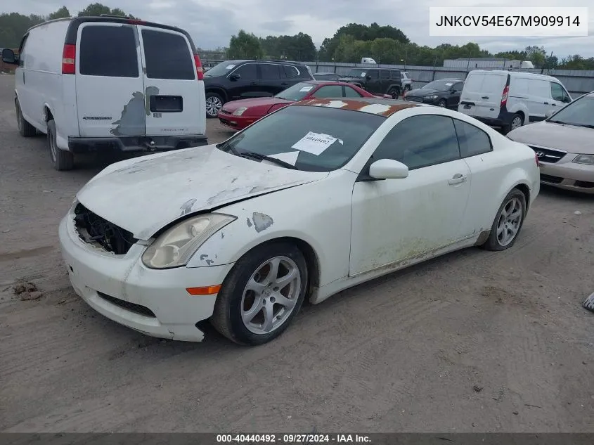 2007 Infiniti G35 VIN: JNKCV54E67M909914 Lot: 40440492