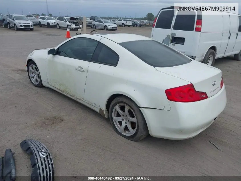 2007 Infiniti G35 VIN: JNKCV54E67M909914 Lot: 40440492