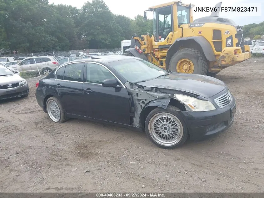 2007 Infiniti G35X VIN: JNKBV61F87M823471 Lot: 40463233