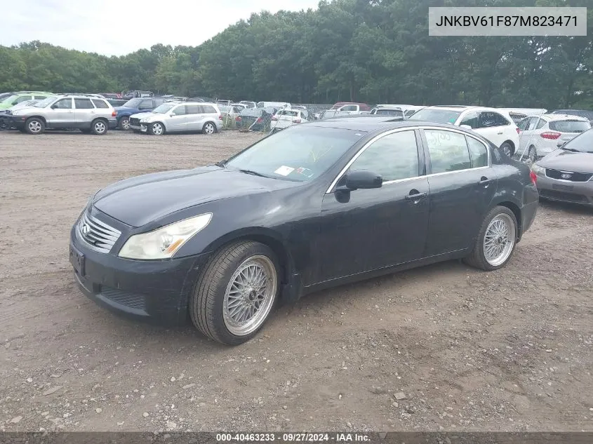 2007 Infiniti G35X VIN: JNKBV61F87M823471 Lot: 40463233