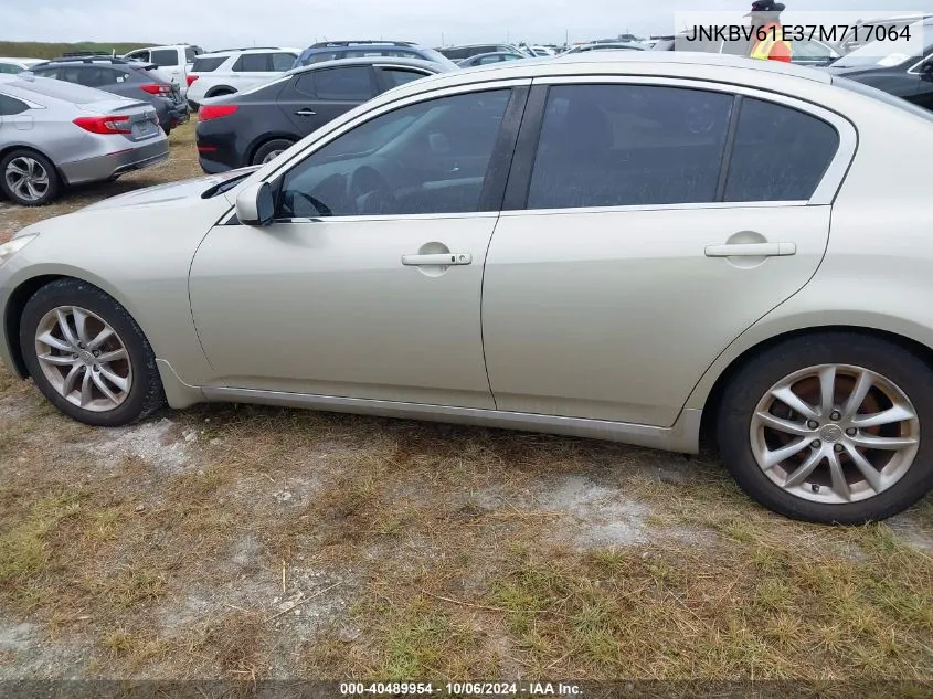 2007 Infiniti G35 VIN: JNKBV61E37M717064 Lot: 40489954