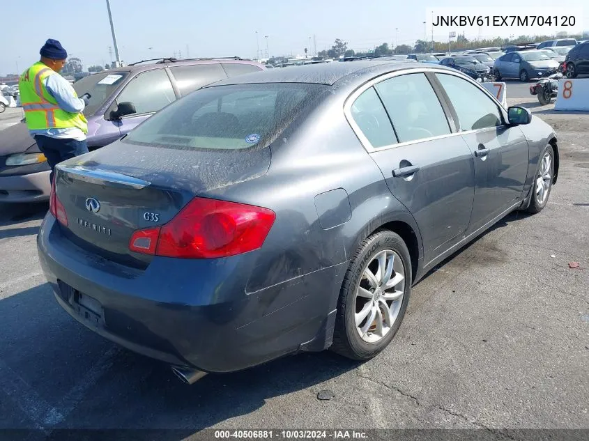 2007 Infiniti G35 Journey VIN: JNKBV61EX7M704120 Lot: 40506881