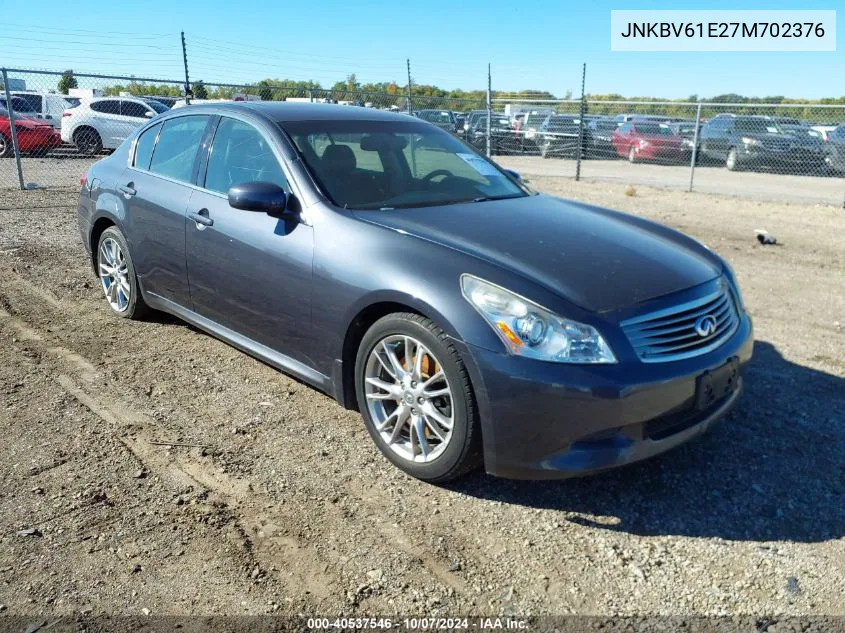 2007 Infiniti G35 Sport VIN: JNKBV61E27M702376 Lot: 40537546