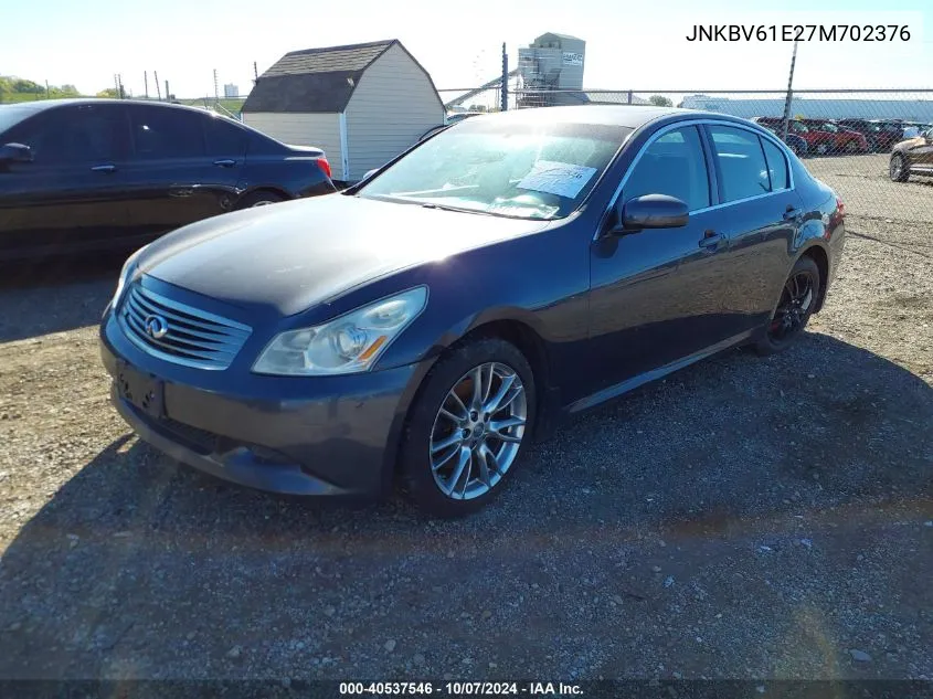 2007 Infiniti G35 Sport VIN: JNKBV61E27M702376 Lot: 40537546