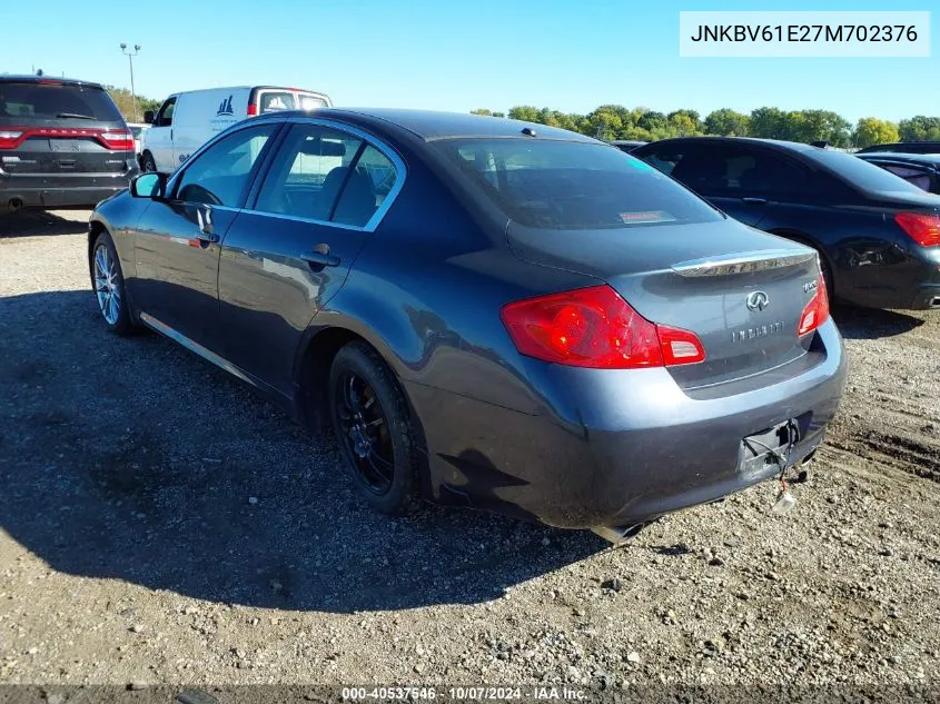 2007 Infiniti G35 Sport VIN: JNKBV61E27M702376 Lot: 40537546