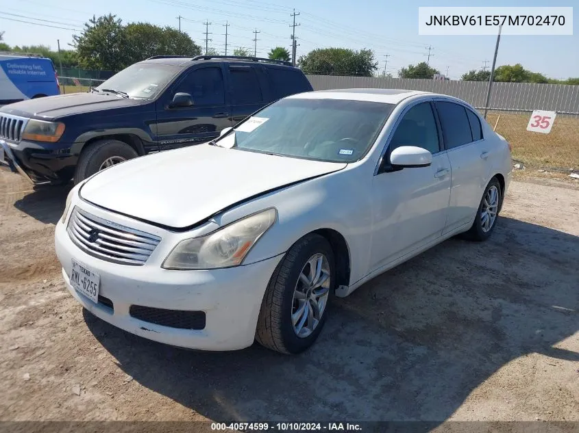 2007 Infiniti G35 Journey VIN: JNKBV61E57M702470 Lot: 40574599