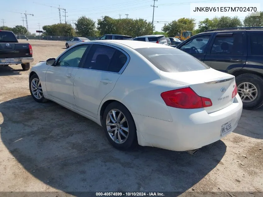 2007 Infiniti G35 Journey VIN: JNKBV61E57M702470 Lot: 40574599