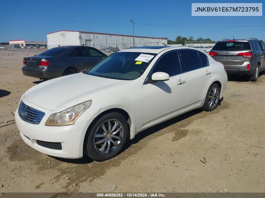 2007 Infiniti G35 Journey VIN: JNKBV61E67M723795 Lot: 40586282