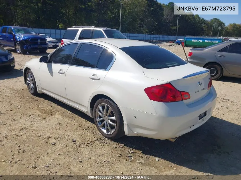 2007 Infiniti G35 Journey VIN: JNKBV61E67M723795 Lot: 40586282