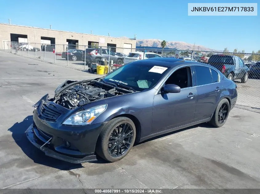 2007 Infiniti G35 Journey VIN: JNKBV61E27M717833 Lot: 40587991