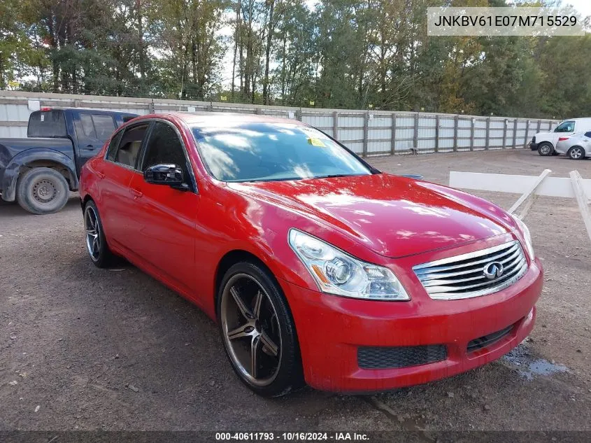 2007 Infiniti G35 Journey VIN: JNKBV61E07M715529 Lot: 40611793