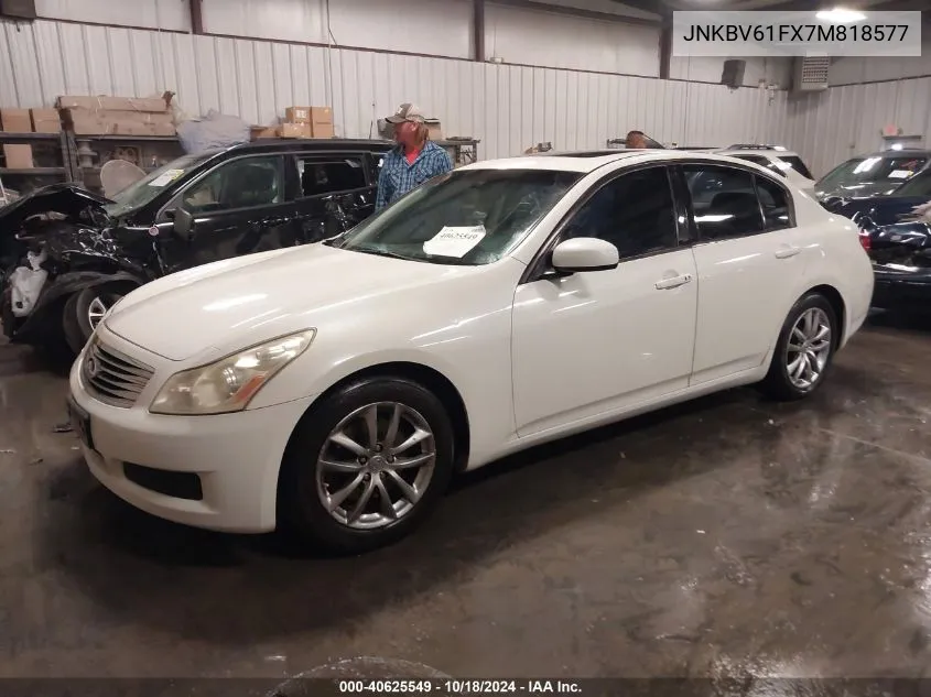 2007 Infiniti G35X VIN: JNKBV61FX7M818577 Lot: 40625549