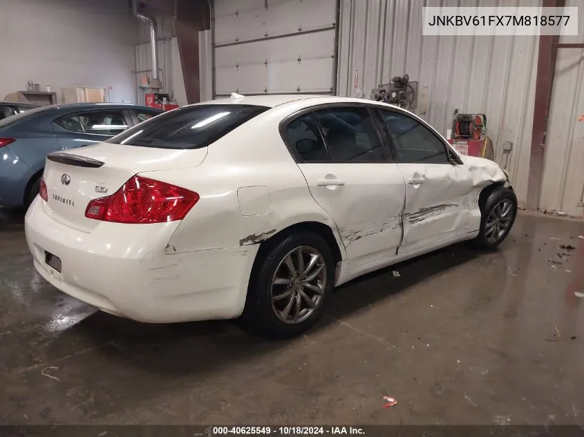 JNKBV61FX7M818577 2007 Infiniti G35X