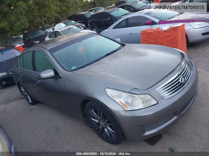 2007 Infiniti G35 Journey VIN: JNKBV61E67M709315 Lot: 40625855