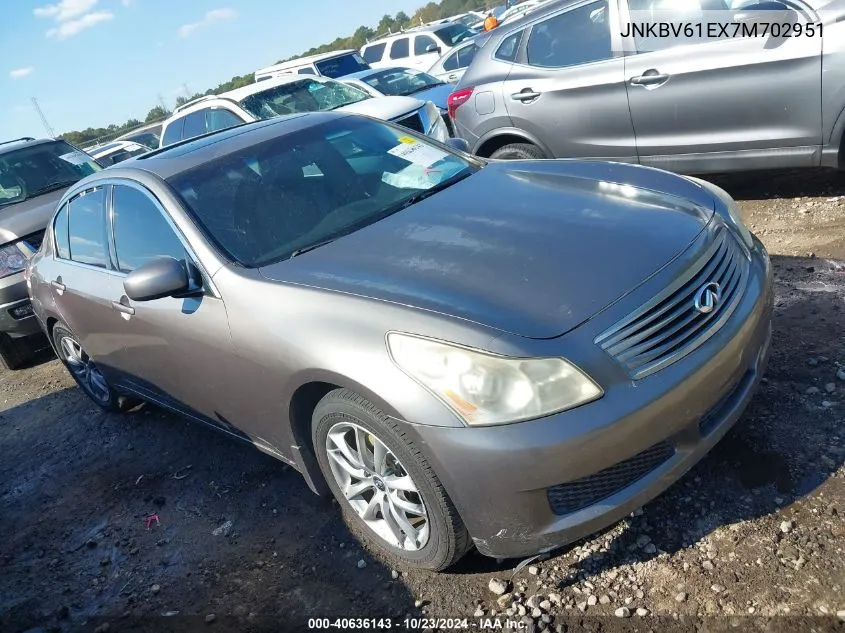 2007 Infiniti G35 Journey VIN: JNKBV61EX7M702951 Lot: 40636143