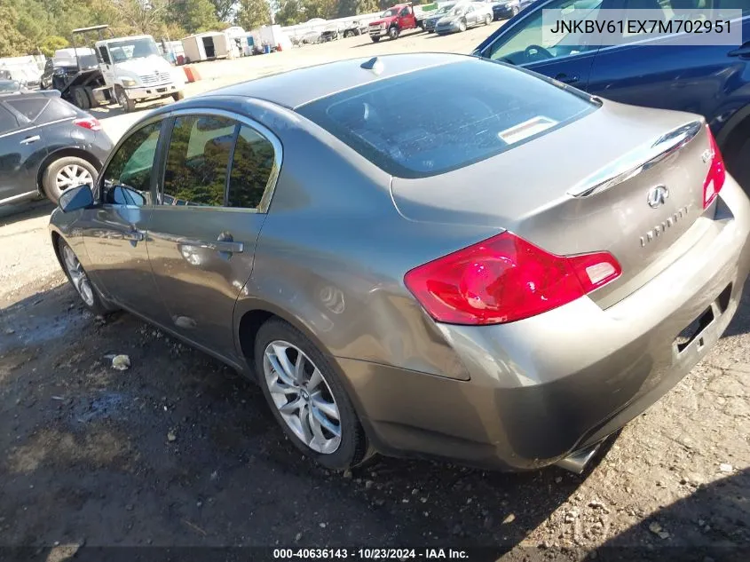 2007 Infiniti G35 Journey VIN: JNKBV61EX7M702951 Lot: 40636143