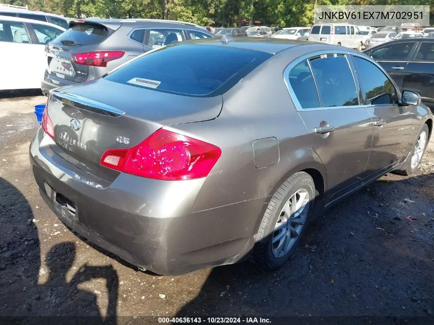 2007 Infiniti G35 Journey VIN: JNKBV61EX7M702951 Lot: 40636143