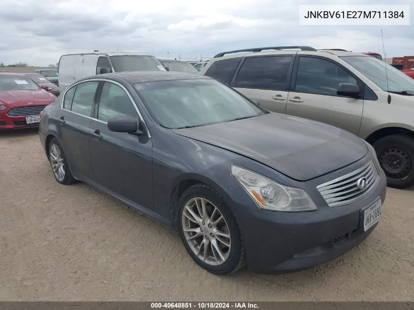 JNKBV61E27M711384 2007 Infiniti G35 Sport W/6-Speed Manual